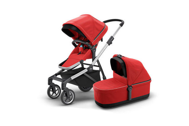 Slika THULE SLEEK VOZIČEK ENERGY RED S KOŠARO