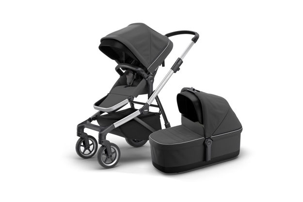 Slika THULE SLEEK VOZIČEK CHARCOAL GREY S KOŠARO