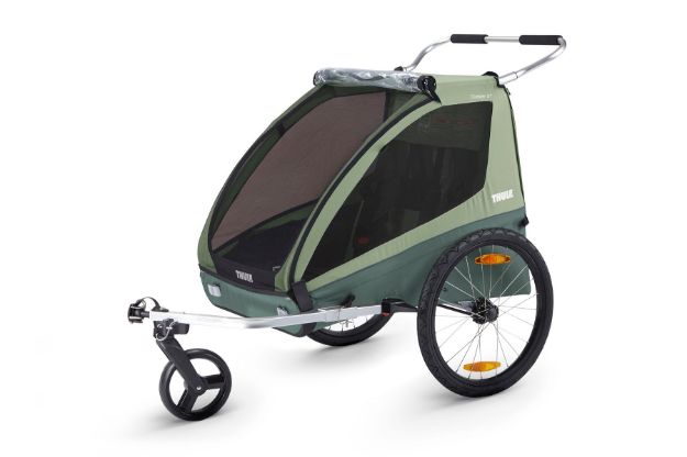 Slika THULE COASTER XT BIKE TRAILER+STROLL BASIL/ MALLARD GREEN